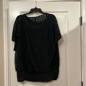 Cupshe off the shoulder top. Lace over a black tank top. Size 1x